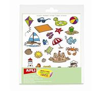 APLI Kids 11435 - Bolsa de gomets, 3 hojas, La playa