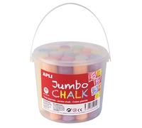 APLI Kids 14855 - Caja Tiza Jumbo Redonda, Colores Surtidos, 20 Uds, 25 x 105 mm