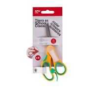 APLI Kids 20003 - Tijera Escolar 13,5 cm con Etiqueta Amarilla