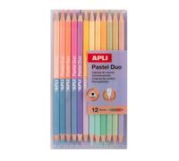 APLI Kids 20084 - Lápices Pastel Bicolor, 12 Lápices (24 Colores)