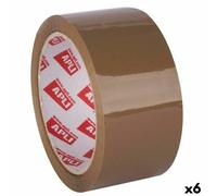 Apli Precinto Basic PP Marrón Brillante 48mm x 66m (Set de 36)