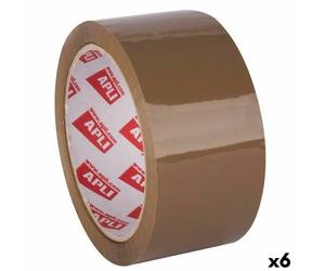 Apli Precinto Basic PP Marrón Brillante 48mm x 66m (Set de 36)