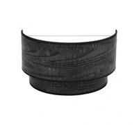 Aplique 1xe27 modelo doble smile color madera negra fabrilamp