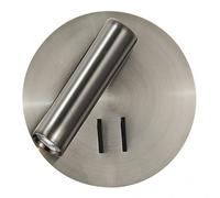 Aplique 2+6w 4000k manet redondo niquel 130lm doble encendido 14x14x1