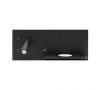 Aplique 2+8w 4000k velazquez izqdo negro usb+qi 130lm doble encendido