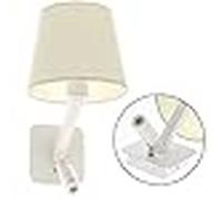 Aplique abby 1xe27+1x3w 3200k led l.20xan.23xal.38cm blanco