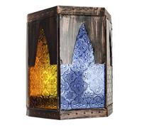 Aplique artesanal meknes 1xe27 marron/colores 21,5x18,5