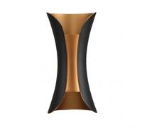 Aplique barredor de pared 10w 4000k dickens negro/oro 950lm 20x10x9 cm