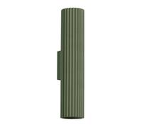 Sollux Lighting – Aplique de pared Karbon – 2 luces 2x10 W, aluminio – Verde oliva 30 cm
