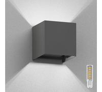 ledscom.de Aplique CUBEL para exterior, antracita, IP65, Up