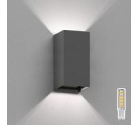 Aplique CUBEL para exterior antracita IP65 Up & downlight rectangular in
