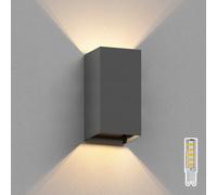 Aplique CUBEL para exterior antracita IP65 Up & downlight rectangular in