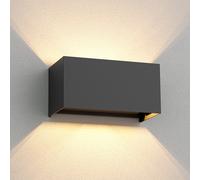 ledscom.de Aplique CUBEL para exterior, IP65, up/downlight, antracita mate, rectangular, 2x G9 máx. 10W