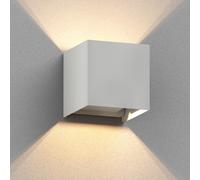 ledscom.de Aplique CUBEL para exterior, IP65, up/downlight, blanco mate, cuadrado, 1x G9 máx. 10W
