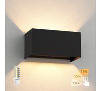 Aplique CUBEL para exterior negro IP65 Up & Downlight incl. 2 lámparas LED