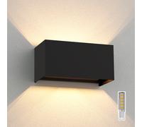 Aplique CUBEL para exterior negro IP65 Up & Downlight incl. 2 lámparas LED