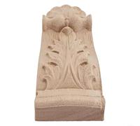 Aplique de esquina tallado en madera, calcomanía de madera vintage para decoración de pared, puerta de armario, muebles, 12 x 6 x 2 cm (10 x 4,5 x 1,8 cm)