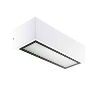 Aplique de exterior aluminio color blanco serie corgo 26cm