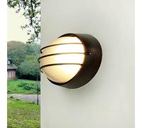 Aplique de exterior aluminio vidrio cobre antiguo IP44 puerta de entrada An. 22 cm E27 lámpara de pared exterior rústica marítima de bajo brillo AMSTERDAM