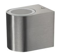 Aplique de exterior - Aplique de exterior IP44 con casquillo GU10, iluminación de lámpara de pared para casa, jardín, patio, camino, acero inoxidable pulido