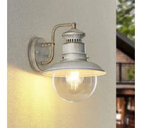 Lindby Lámpara de pared exterior Gwendolyn en Blanco hecho Metal (1 llama, E27) lámparas para aplique lámpara LED exterior/fachada