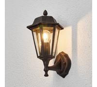 Lindby aplique de pared exterior en óxido, transparente, lámpara