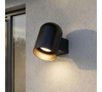 Aplique de exterior Lindby Lupil, negro, metal, GU10, IP44