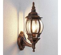 Lindby Lámpara de pared exterior Nadesha en Dorado hecho Plástico (1 llama, E27) lámparas para aplique lámpara LED exterior/fachada