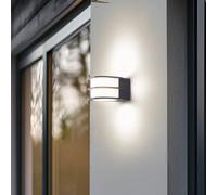 Aplique de exterior Lindby Smart LED Fyra, redondo, CCT, RGB, Tuya