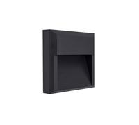 Aplique de exterior metal color gris serie lordelo 20cm