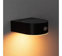 Aplique de exterior solar Paulmann Eileen, negra, con sensor, IP44