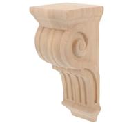 Aplique de Madera para Ménsula, Molduras de Madera Decorativas | Superficie Lisa Blanco, Estilo Europeo Artístico, para Decoración de Habitación Madera Color Caqui