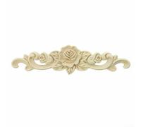 Aplique de madera tallada de madera de caucho sin pintar para muebles, gabinete, puerta, cajón, moldura decorativa, pieza de 20 x 5 cm