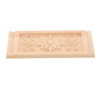 Aplique de Madera Tallada para Gabinetes y Frentes de Cajón | Acabado Caqui, Superficie Lisa Patrón Delicado, Estilo Retro, para Bricolaje y Renovación de Muebles