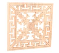 Aplique de Madera Tallada para Muebles, Incrustaciones Cuadradas 20 Cm