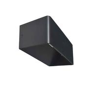 Aplique de pared aluminio color negro serie maya 20cm
