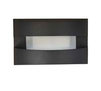 Aplique de pared aluminio color negro serie maya 21cm