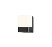 Aplique de pared aluminio color negro serie opalo 11cm