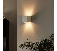 Aplique de pared Arcchio Zuzana, angular, blanco, G9, 10 cm de ancho