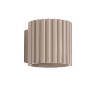 SOLLUX lighting Aplique de pared interior - Lámpara de pared de aluminio - 1 llama - Bombilla LED - Taupe Aura