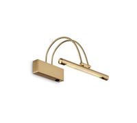 Aplique de pared contemporáneo, modelo Bow, de metal y latón, con tecnología LED de 2,5W y luz cálida