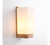 Aplique De Pared Cuadrado con Tornillo, Lámpara Vidrio Madera Estilo Industrial Moderno, Interior 9,8 Pulgadas, Tocador, Comedor, Mesita Noche, Accesorios Iluminación Decorativos