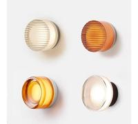 Aplique de pared de cristal Led redondo moderno for sala de estar Aisel pasillo dormitorio lámpara baño decoración del hogar iluminación interior ( Color : Warm White (2700-3500K) , Size : B Orange )