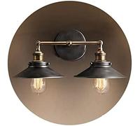 Aplique de pared doble vintage metalico e27 60w 63x29cm edm