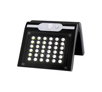 Aplique de pared edm 31847 negro 2 w 220 lm sensor de movimiento solar (6500 k)