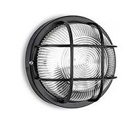 Aplique de pared edm 34353 tarragona negro cristal plástico 40 w e27