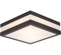 Aplique de pared exterior, BRILLIANT MATTEO, acero inoxidable y plástico, color antracita y blanco, casquillo E27, 2 x 40 W, IP44