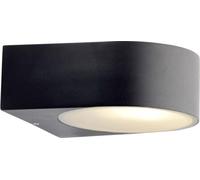 Aplique de pared exterior BRILLIANT TYLER, metal/vidrio , halógeno, IP44, H7xP19xL17cm
