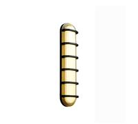 Aplique de Pared Exterior, Farol Led Moderno para Exteriores, Lámpara de Pared Impermeable de Aluminio Y, Luminaria de Luz Blanca Cálida de 40 W en Negro Y Dorado para Porche, Patio, Jardín O Puerta P