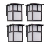 Aplique de Pared Exterior FORLIGHT OSAKA Rústico Japonés LED IP23 Marrón Óxido